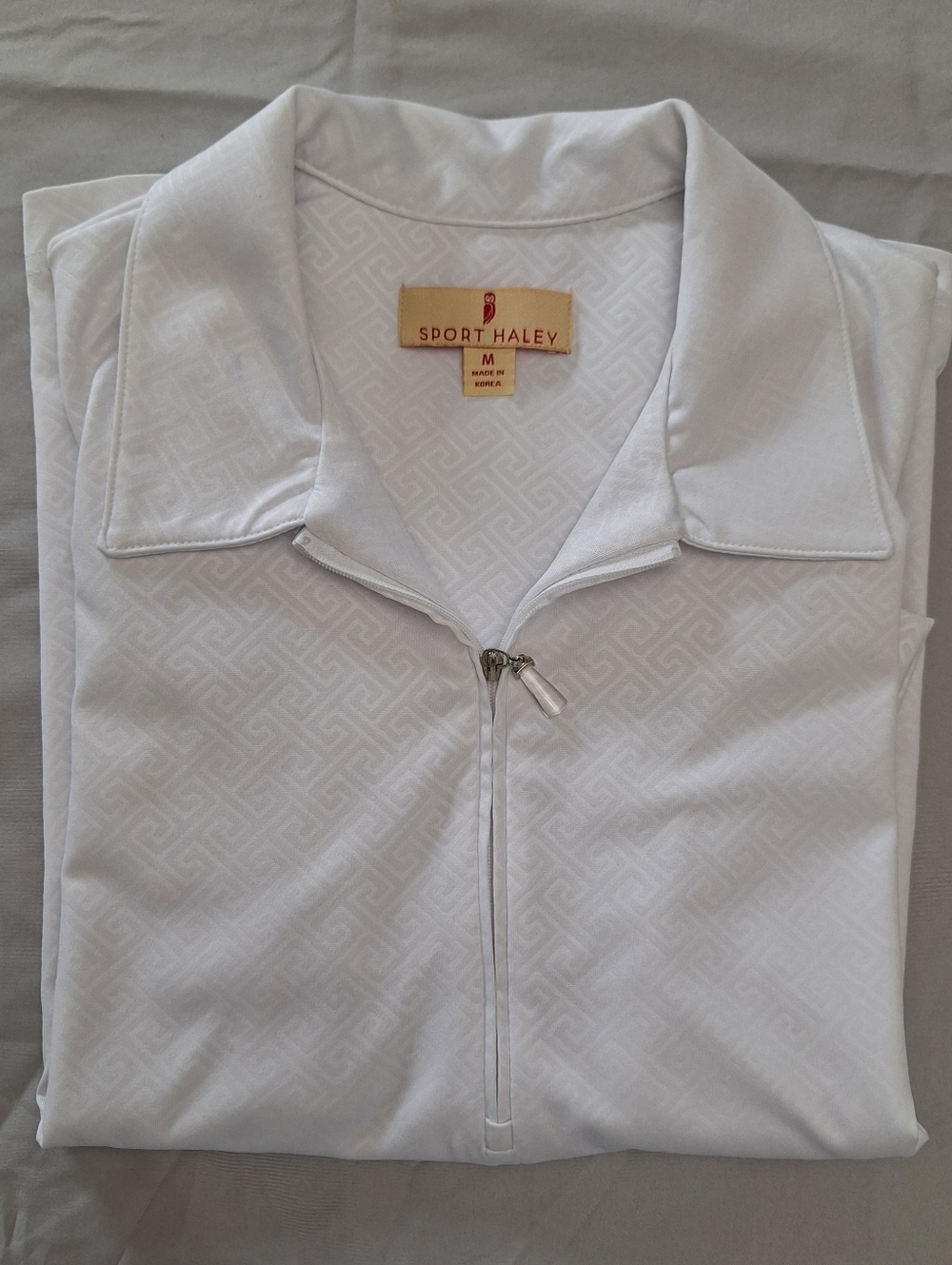 Sport Haley White Zip Polo